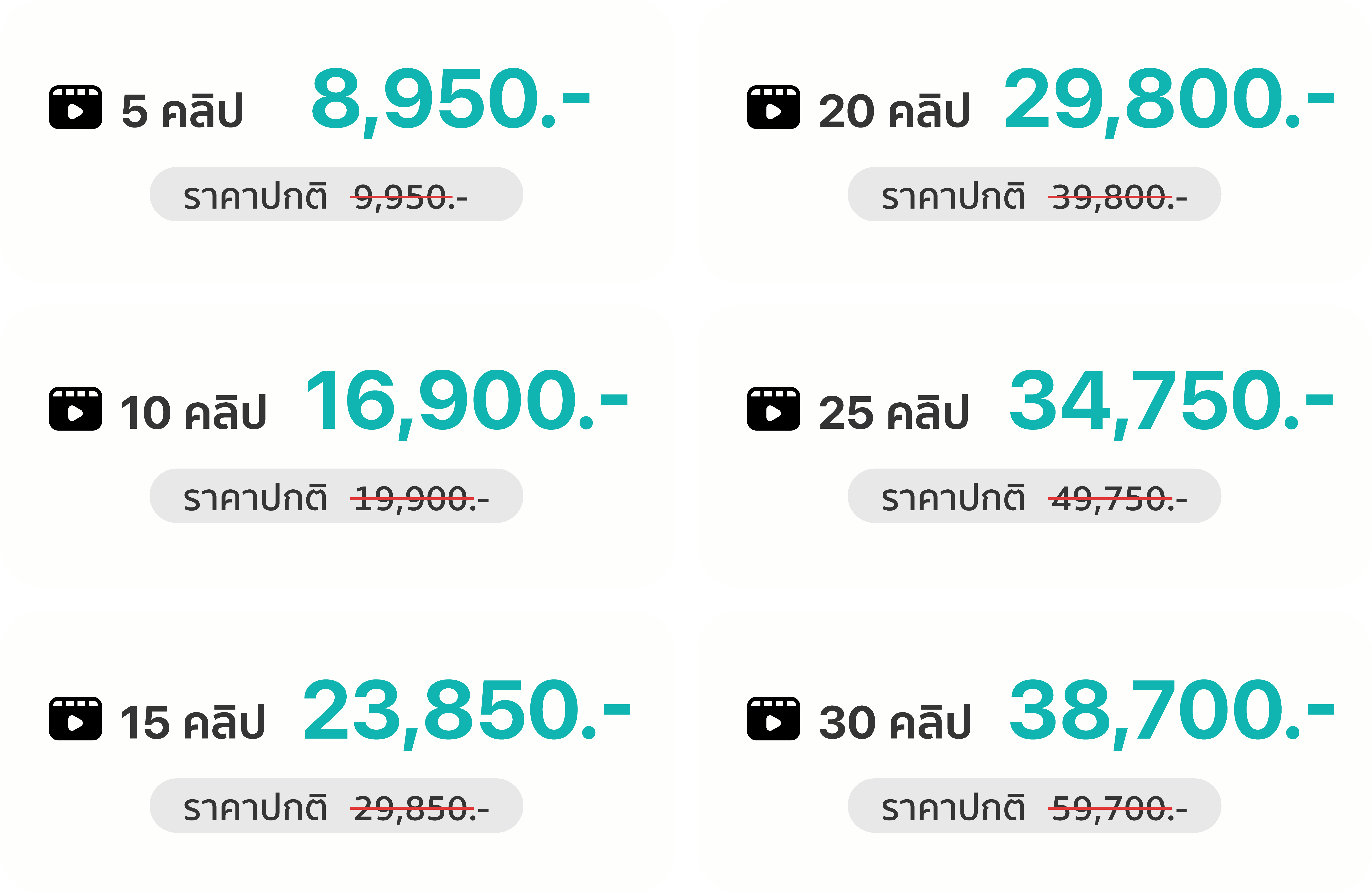 Video Clip Pricing